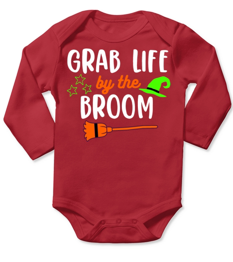 Costume Pumpkin Broom Sweets Halloween Long Sleeve Baby One-Piece