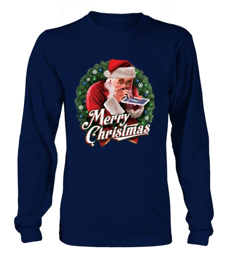 St Nick Santa Snorting Crack Cocaine On Christmas Women's Long Sleeve