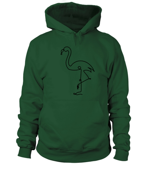Flamingo Drawing Artsy Cute Zoo Animal Water Bird Women's Hoodie