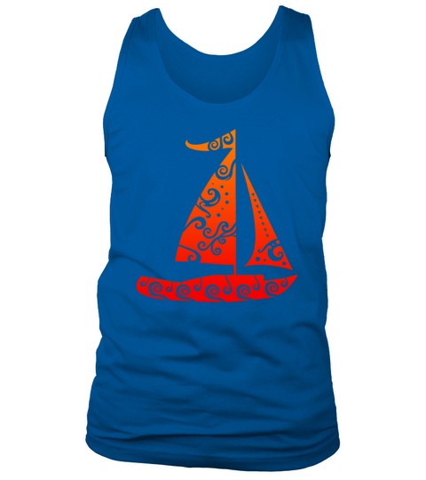 Maori Sail Boat Sailer Tribal Tattoo Gift Idea Men's Tank Top