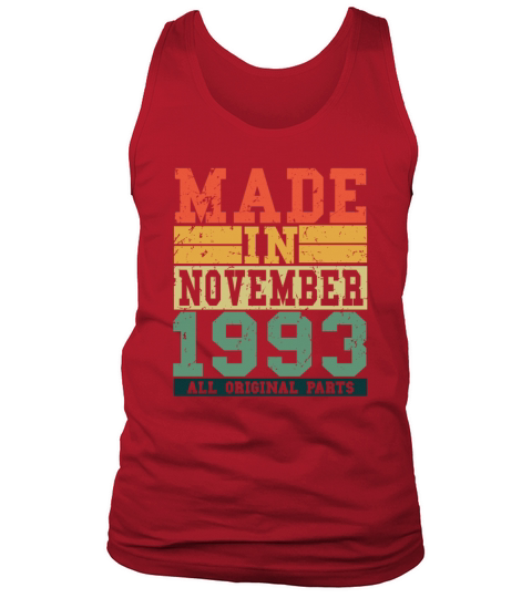 1993 Birthday November Vintage Saying Men's Tank Top