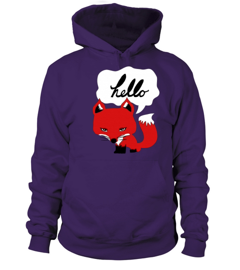 The Fox Says Hello Tee Women's Hoodie