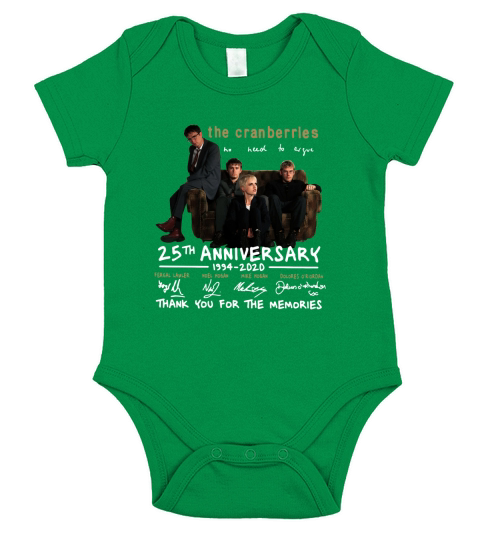 The Cranberries 25th Anniversary 1994   2020 Signatures Thank You The Memories Short Sleeve Baby One-Piece
