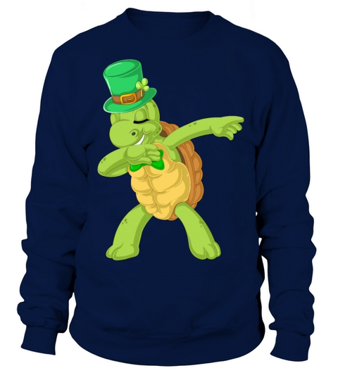 dabbing turtle st patricks day Men's Sweatshirt