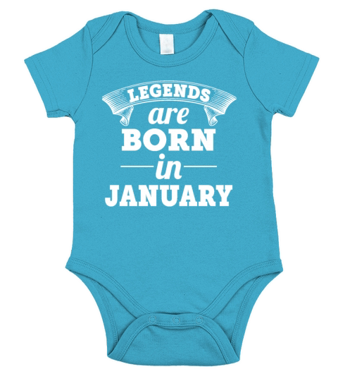 born in january Short Sleeve Baby One-Piece