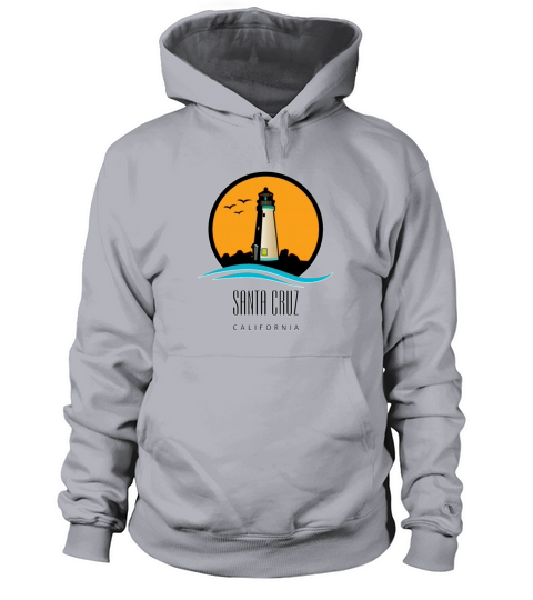 Santa Cruz Light House Harbor Landmark for Light Men's Hoodie