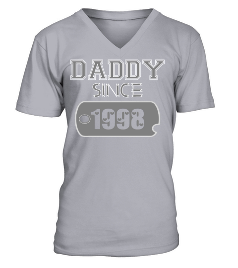 Daddy Since Tag 1998 Happy Fathers Day Men's V-Neck T-shirt