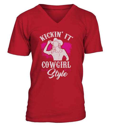 Funny Line Dance Design Kickin Men's V-Neck T-shirt
