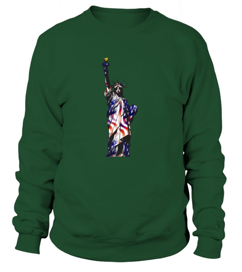 Statue Of Liberty American USA National Flag Indep Women's Sweatshirt