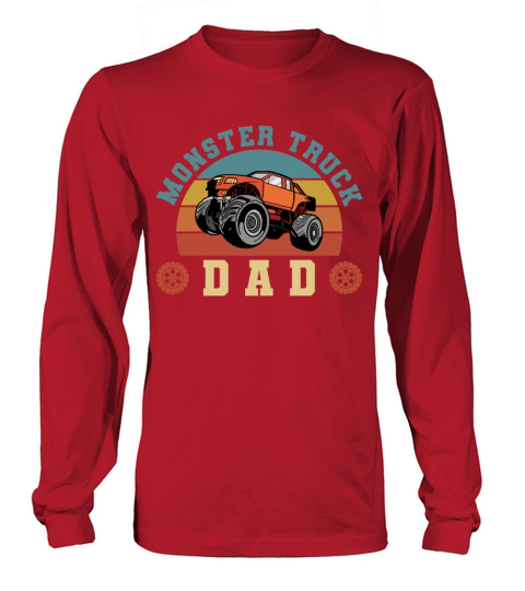 Retro Vintage Monster Truck Dad Men's Long Sleeve