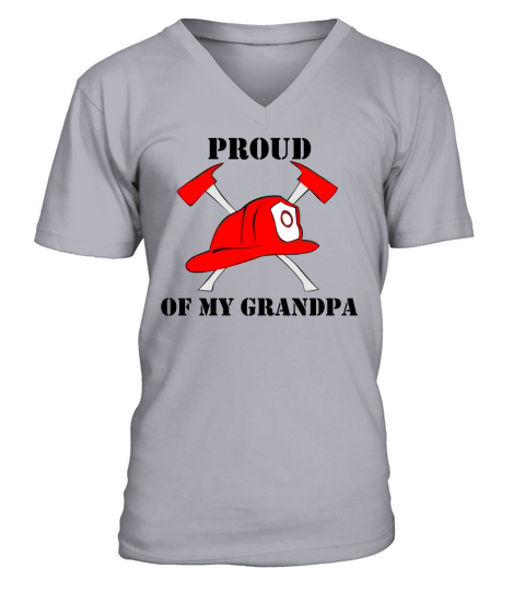 Proud Of My Grandpa Firefighter Men's V-Neck T-shirt