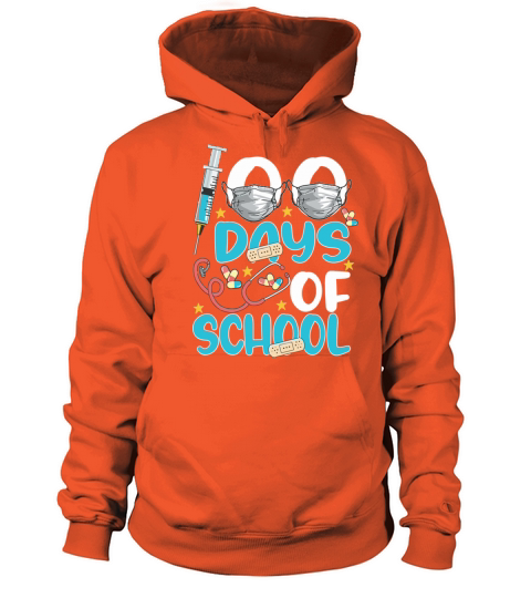 Nurse Happy 100 Days Of School Celebration Adults Women's Hoodie