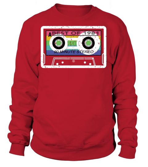 40th Birthday Gift 1981 Cassette Women's Sweatshirt