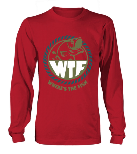 Funny fishing t shirt WTF rippin lips Women's Long Sleeve