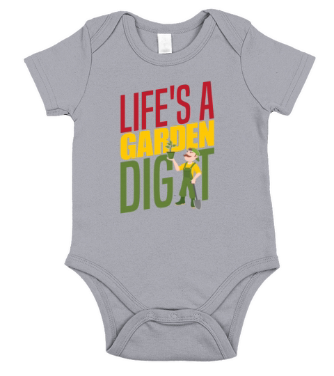 Lifes a garden dig it - Funny Farming Gift For Short Sleeve Baby One-Piece