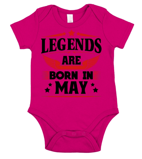 Legends Are Born In May Short Sleeve Baby One-Piece