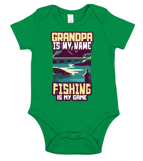 Fishing Grandpa Short Sleeve Baby One-Piece