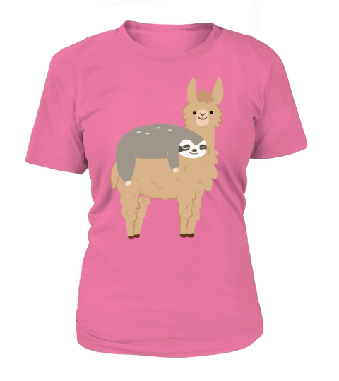 Cute and funny sloth riding a llama graphic tee Women's T-Shirt