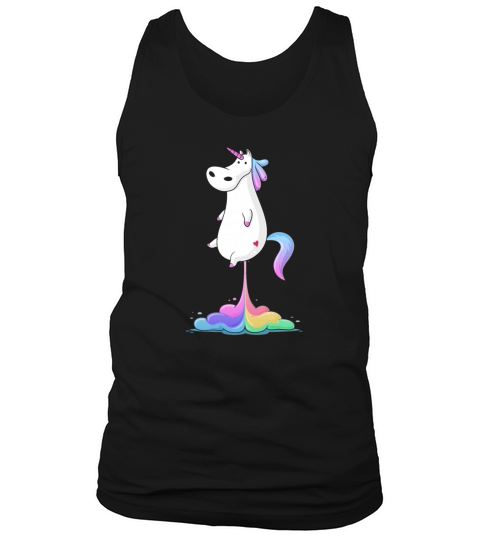 Unicorn Farting a Rainbow Men's Tank Top