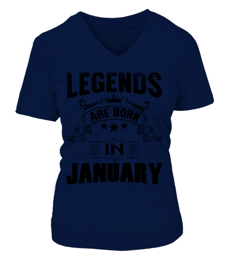 Legends Are Born In January Women's V-Neck T-shirt