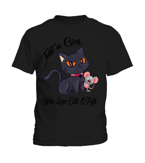 Just a Girl Who Loves Cats Rats cat t shirts Tees Kids T-Shirt