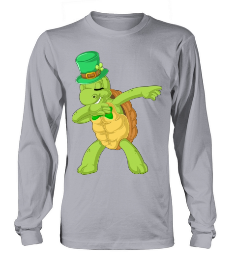 dabbing turtle st patricks day Men's Long Sleeve