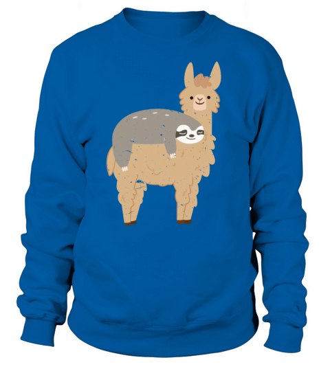 Cute and funny sloth riding a llama graphic tee Women's Sweatshirt