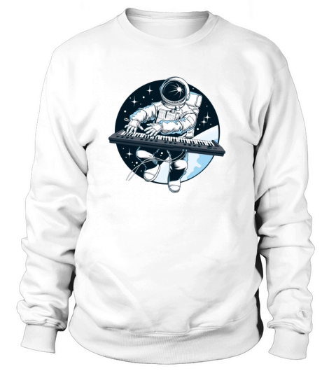 Astronaut Playing Piano Women's Sweatshirt