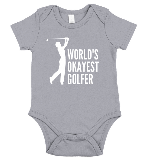 Worlds Okayest Golfer Shirt, Funny Golf Sayings Shirt Short Sleeve Baby One-Piece