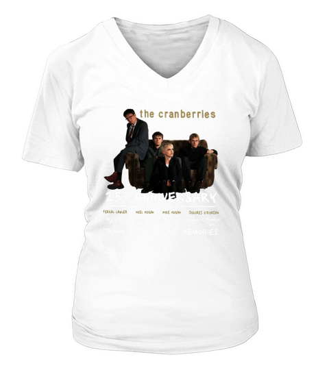 The Cranberries 25th Anniversary 1994   2020 Signatures Thank You The Memories V-neck T-Shirt Woman