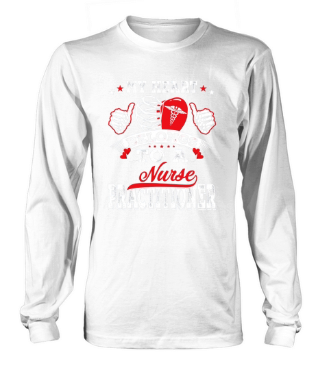 My Heart Belongs To A Nurse Practitioner Husband Wife Gift Long sleeved Unisex