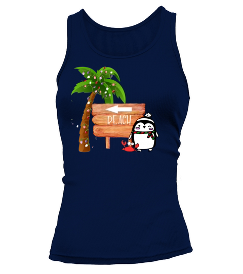 CHRISTMAS AT THE BEACH product PENGUIN SANTA Women's Tank Top