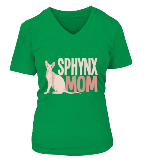 Sphynx Mom Cat Sphinx Hairless Cat Lovers Owner Gift V-neck T-Shirt Woman