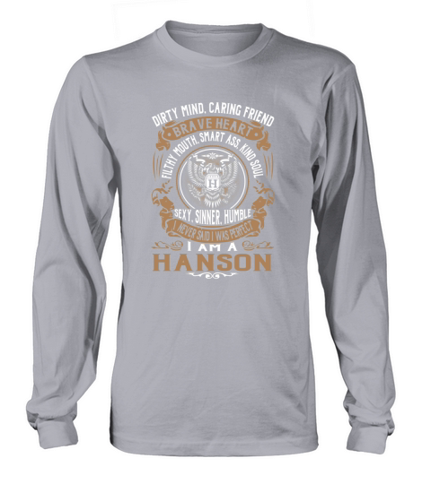 HANSON Last Name, Surname Tshirt Long sleeved Unisex
