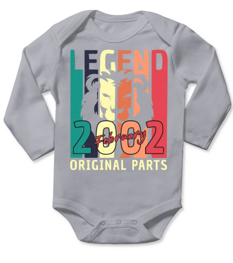 2002 February Original Retro Gift Long Sleeve Baby One-Piece