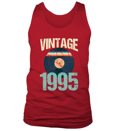 Retro Vintage 1995 25 th Birthday Record Vinyl Men's Tank Top