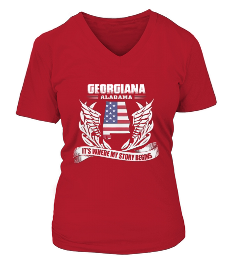 Georgiana, Alabama Its Where My Story Begins Shirt V-neck T-Shirt Woman