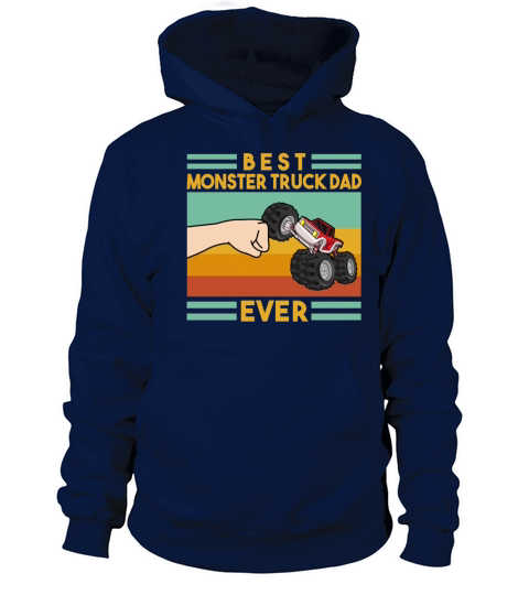 Retro Vintage Best Monster Truck Men's Hoodie
