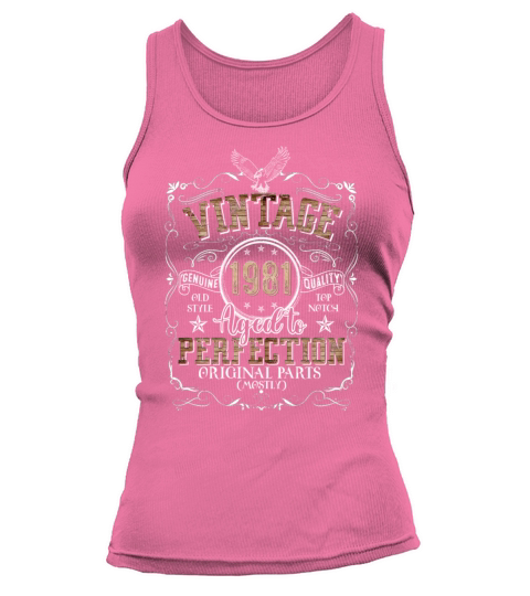40th Birthday Shirt Vintage 1981 Aged Perfection Women's Tank Top