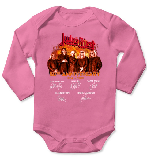 Judas Priest 50th anniversary 1969-2019 signatures shirt Long Sleeve Baby One-Piece