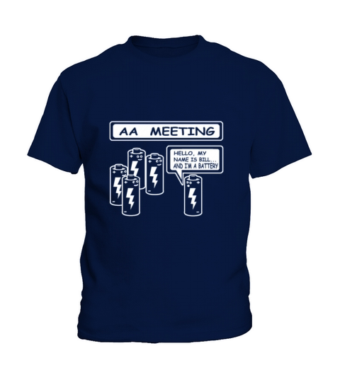AA MEETING Battery funny t-shirt Kids T-Shirt