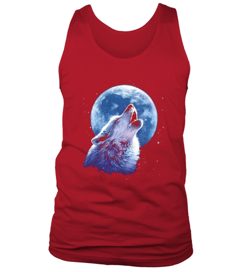 Call of The Wild Youth Lone Wolf Howling at The Moon Tank Top Unisex