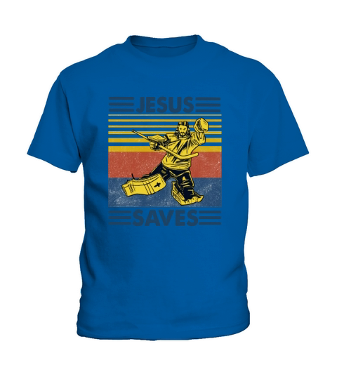 Hockey Jesus Saves Vintage shirt Kids T-Shirt