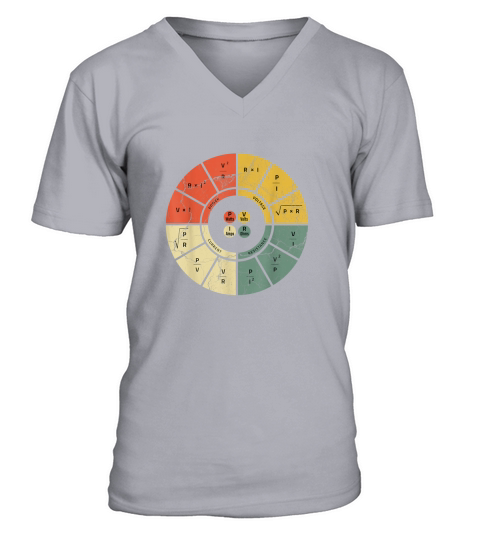 Vintage Ohms Law Diagram Electrical Electronics Engineer V-Neck T-shirt