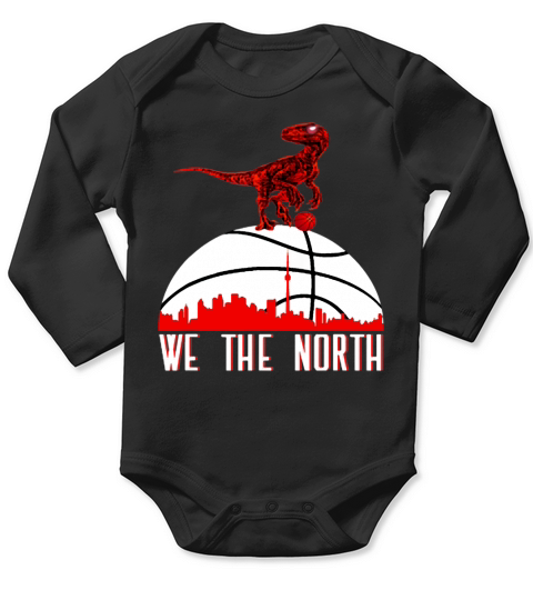 We The North Toronto Raptors Dinosaur Basketball Long Sleeve Baby One-Piece