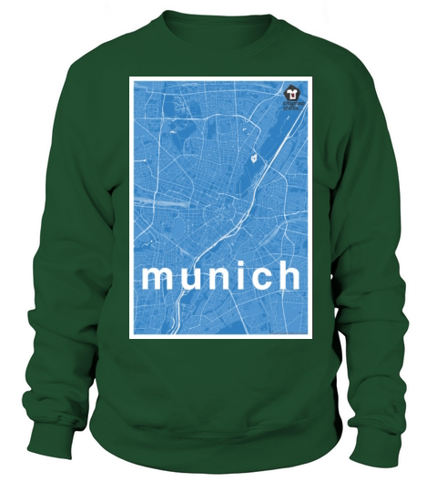 Munich hipster city map blue Women's Sweatshirt