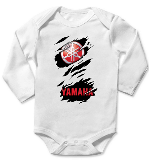 RA YAMAHA SCHWARZ Long Sleeve Baby One-Piece