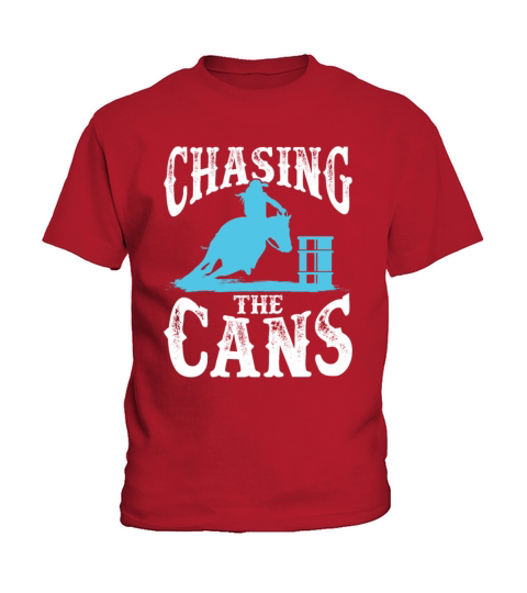 Barrel Racing Chasing the Cans Kids T-Shirt