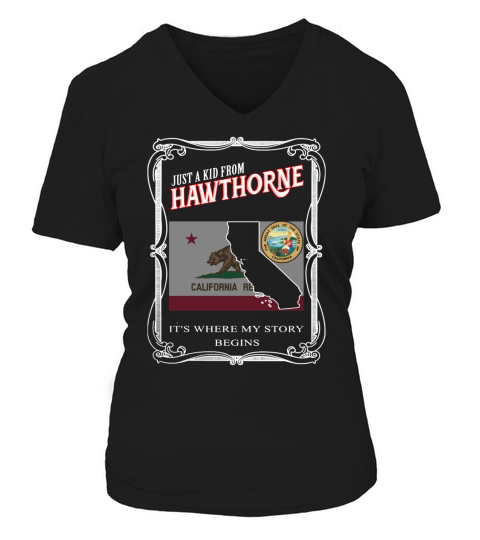 Hawthorne - CALIFORNIA V-neck T-Shirt Woman