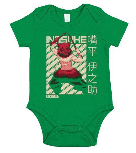 Inosuke Demon Slayer Anime T-Shirt Short Sleeve Baby One-Piece